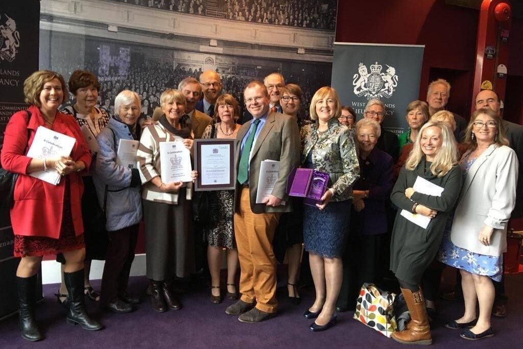 Receiving the Queen's Award for Voluntary Service, October 2019